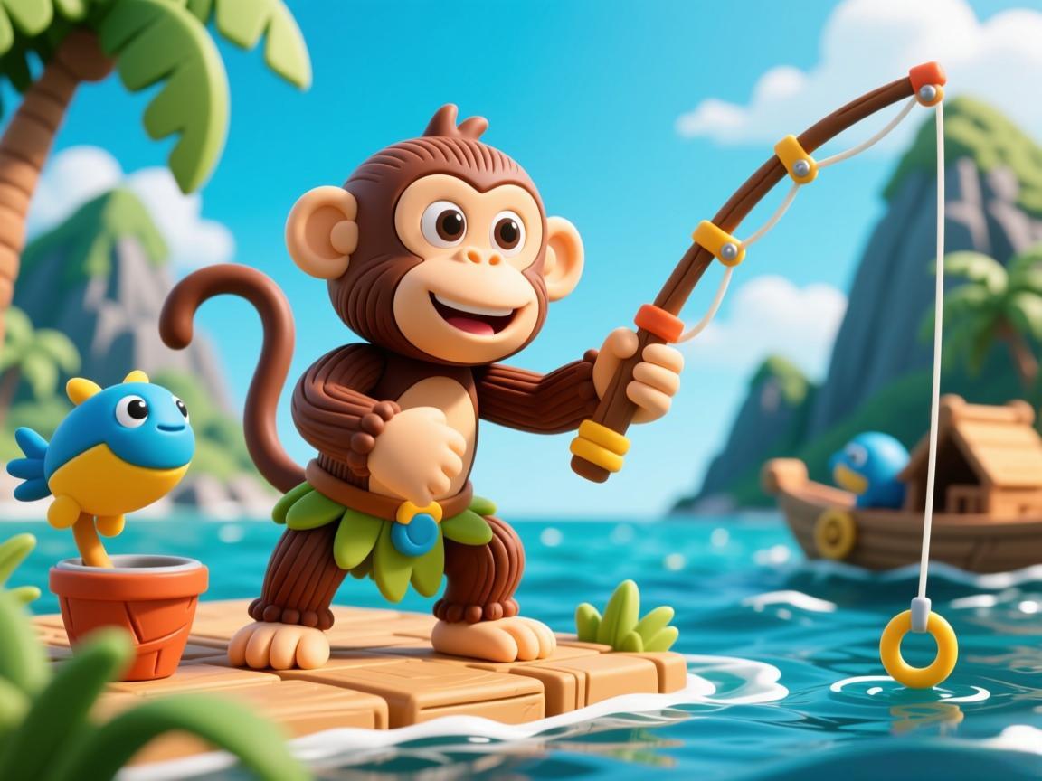 橡胶猴子闯山海经:升级捕鱼大冒险