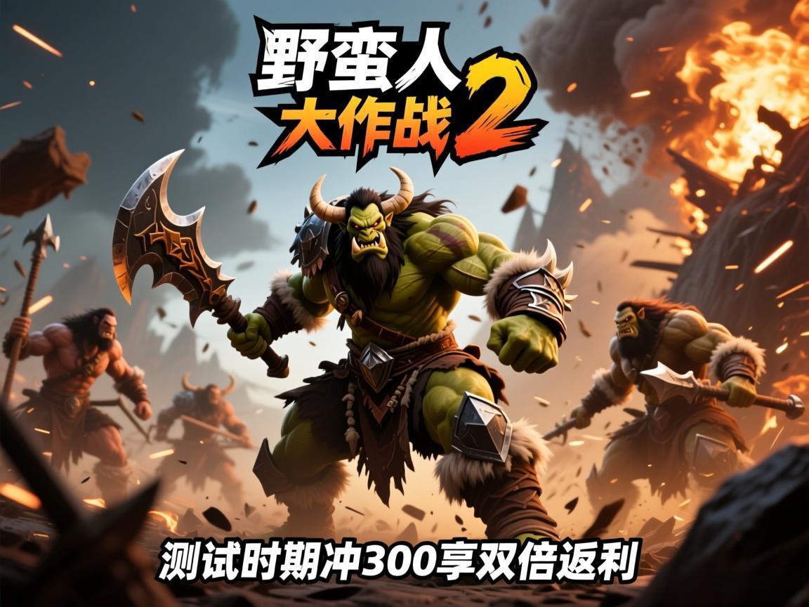 《野蛮人大作战2》测试期冲300享双倍返利