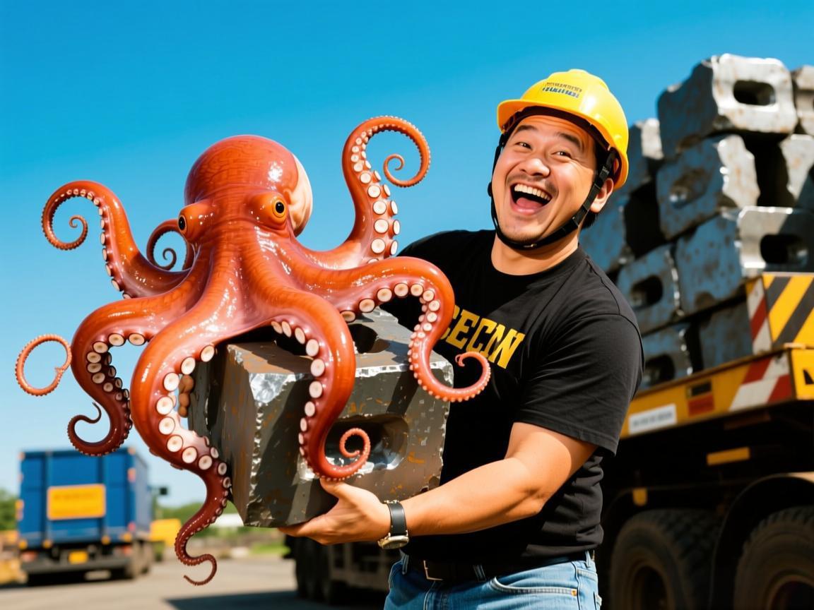 章鱼哥搬运铁块爆笑实录